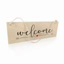 Houten Bordje - Welcome
