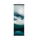 Póster de tela Paisaje brumoso de noche - SpaceFrog Designs - Panorama