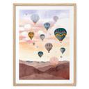 Póster Volando alto con los globos aerostáticos - Goed Blauw