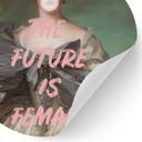 Vinilo decorativo El futuro es femenino - Arte digital Grace - Redondo
