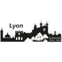 Muursticker Skyline Lyon