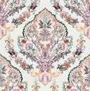 Fototapet med motiv akvarel ornamental blomstermedaljon i rosé 2,7 x 2,65 m