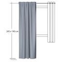 Homing Vorhang Galdin mit verdeckten Schlaufen grau -  2,45x1,40 m