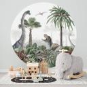 Fototapet - Rundt Kikki Belle - Dinos eventyr - vliesetapet/selvklæbende non-woven tapet