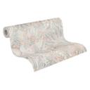 Non-woven tapet med naturinspiration i jordfarver - botanisk mønster i creme beige grå