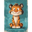 Papel pintado infantil Cachorro de tigre feliz - Magnusson