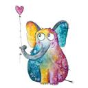 Muursticker Hagenmeyer - Olifant met Hart