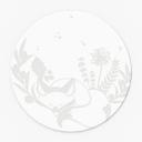 Akrylglasbillede, vinduesbillede til ophængning Sovende ræv - Rund