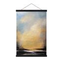 Póster de tela Luz dorada en el cielo del atardecer - Bergius