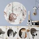 Sticker mural Kvilis - Amis des animaux - Rond