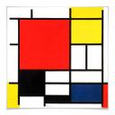 Poster Mondrian - Composition en rouge, jaune, bleu et noir