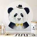 Fototapet - Rundt Cuddly Gentleman - vliesetapet/selvklæbende non-woven tapet