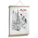 Poster Love your City - New York Freiheitsstatue Schwarz-Weiß