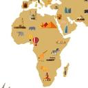 Wallsticker - Verdenskort, Travel the world
