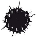 Wallsticker Tintenkleks Wanduhr - 79x84 cm