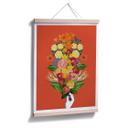 Póster Frida Floral Studio - Botánico Rojo