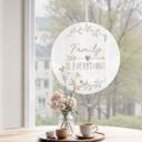 Akrylglasbillede, vinduesbillede til at hænge op Familien er alt - rund