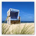 Tableau Forex - Corbeille de plage - carré