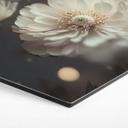 Billede Hvide blomster med guldstøv - Treechild – print på aluminium (Alu-Dibond)
