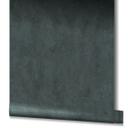 Non-woven tapet med let metallic effekt ensfarvet sort struktur