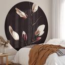 Tapet cirkel Treechild - Magnolia Blossoms - vliesetapet/selvklæbende non-woven tapet