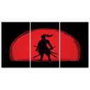 3 stykke lærredstryk, Samurai Japan Sun