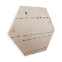 Hexagon hout - Birds on a wire