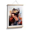 Dinosaurplakat T-Rex: Det vilde ansigt fra forhistorisk tid - Jaszke