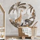 Vinilo decorativo Kikki Belle - Jungle Jive - Sepia - Redondo