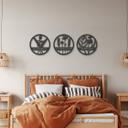 MDF - Decoración en madera - Flores en círculo - Sin lluvia - Sin flores
