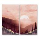 Kogeplade - Lyserød solnedgang over skoven - SpaceFrog Designs
