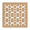 Rumdeler, skillevæg geometrisk mønster - MDF naturligt look