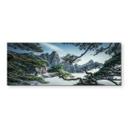 Vægmaleri af fyrreskov i Huang Shan-bjergene - NingYun Ye - Panorama – print på aluminium
