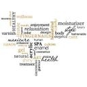 Muursticker Wellness Words zwart-goud