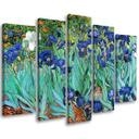 5 stykke lærredstryk, Vincent Van Gogh iris