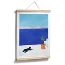 Póster motivo verano - Siesta con gato junto al mar - Rivers