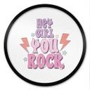 Póster Hey girl you rock - Redondo