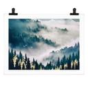 Póster Niebla misteriosa en el bosque - SpaceFrog Designs