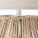 Tischleuchte Konrad, beige, 52 x 33 cm, Textil Nachttischlampe, dimmbar