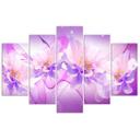 5 stykke lærred print Violet blomster natur