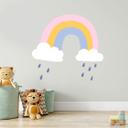 Muursticker Wolken met Regenboog