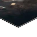 Billede Hvide blomster med guldstøv - Treechild – print på aluminium (Alu-Dibond)