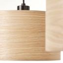 Pendelleuchte Michael, beige, 120 x 110 cm, Holz Pendelleuchte