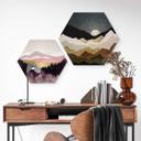 Hexagone - alu-Dibond SpaceFrog Designs - Étoiles d'or