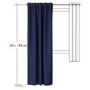 Homing Fertigschal mit verdeckten Schlaufen Galdin blau -  2,45 x 1,4 m