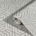 3D-look grå grafisk non-woven tapet 