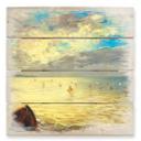Cuadro de madera Delacroix - El mar - 40x41,5 cm