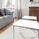 Plateau de table en verre - Uni blanc - Carré