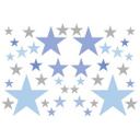 Wallsticker - Stjernesæt, pastelblå og grå