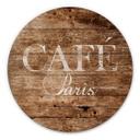 Tableau sur alu-Dibond rond Café Paris